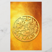 Golden Tiger Chinese nieuwjaarsgepersonaliseerde S (Achterkant)