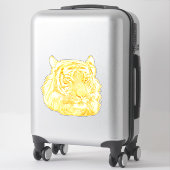Golden Tiger Face oerwoud safari Animal natuur art Sticker (Koffer)