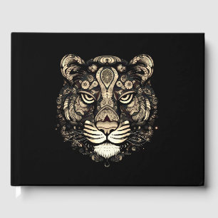 Golden Tiger Head Event Datum Spine Gastenboek