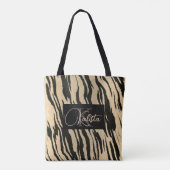 Golden Tiger Print Monogram Tote Bag (Achterkant)