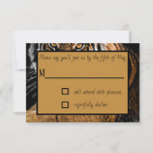 Golden Tiger-reactiekaart RSVP Kaartje (Achterkant)