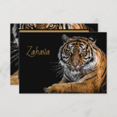 Golden Tiger-reactiekaart RSVP Kaartje (Voorkant / Achterkant)