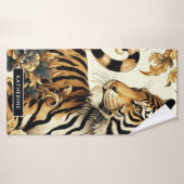 Golden Tiger schilderij Badhanddoek (Badhanddoek)