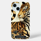  Golden Tiger schilderij Case-Mate iPhone Case (Achterkant)