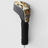 Golden Tiger schilderij Golfheadcover (Schuin)