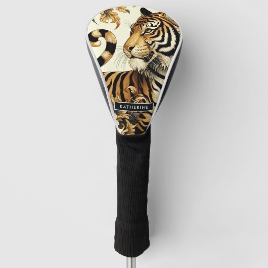 Golden Tiger schilderij Golfheadcover (Voorkant)