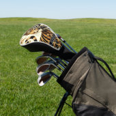 Golden Tiger schilderij Golfheadcover (Insitu)