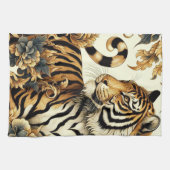 Golden Tiger schilderij Theedoek (Horizontaal)