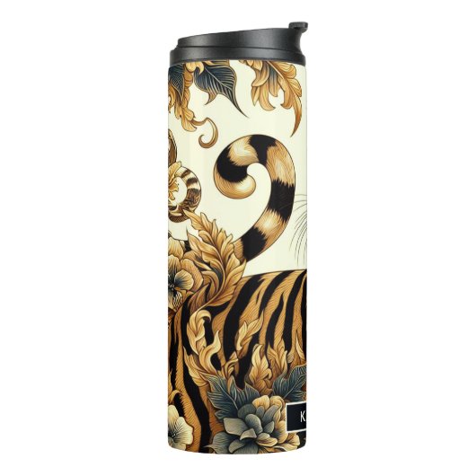  Golden Tiger schilderij Thermosbeker (Gedraaid links)