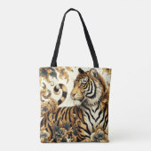 Golden Tiger schilderij Tote Bag (Achterkant)