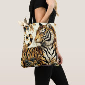  Golden Tiger schilderij Tote Bag (Dichtbij)