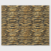 Golden Tiger Stripes | Bold Wild Animal Pattern Cadeaupapier (Vlak)