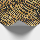 Golden Tiger Stripes | Bold Wild Animal Pattern Cadeaupapier (Hoek)