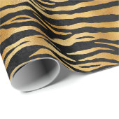 Golden Tiger Stripes | Bold Wild Animal Pattern Cadeaupapier (Rol Hoek)