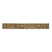 Golden Tiger Stripes | Bold Wild Animal Pattern Satijnen Lint (Voorkant)