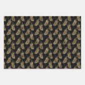 Golden Tigers Pattern Pink Black Elegant Luxe Inpakpapier Vel (Voorkant 2)