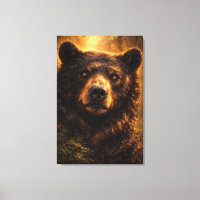 Golden Timber | Beer Wildlife Kunst | Opgespannen
