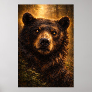 Golden Timber   Beer Wildlife Kunst   Poster