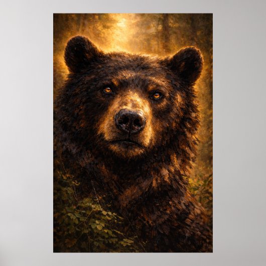 Golden Timber | Beer Wildlife Kunst | Poster (Voorkant)
