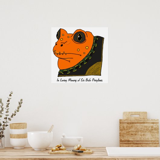 Golden Toad Memorial Poster (Keuken)