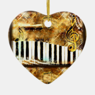 Golden toetsenbord keramisch ornament