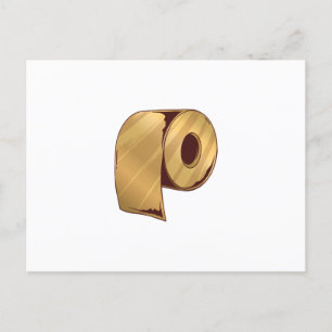 Golden Toilet Paper Briefkaart