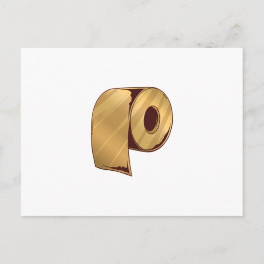 Golden Toilet Paper Briefkaart (Voorkant)