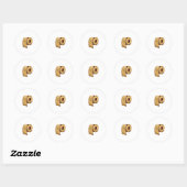 Golden Toilet Paper Ronde Sticker (Vel)