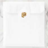 Golden Toilet Paper Ronde Sticker (Tas)
