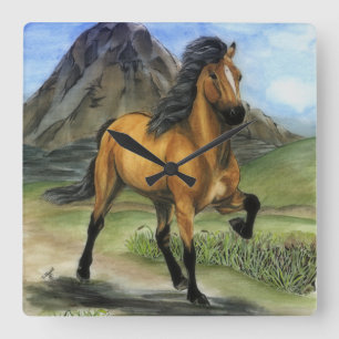 Golden Tolk Vierkante Klok