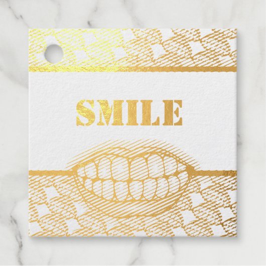 Golden Tooth Smile Bedankjes Labels (Voorkant)