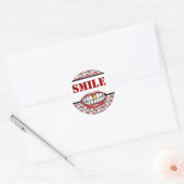 Golden Tooth Smile Ronde Sticker (Envelop)