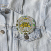 Golden Tortoise/Turtle Feng Shui Abalone Shell Ronde Button 7,6 Cm (In situ)