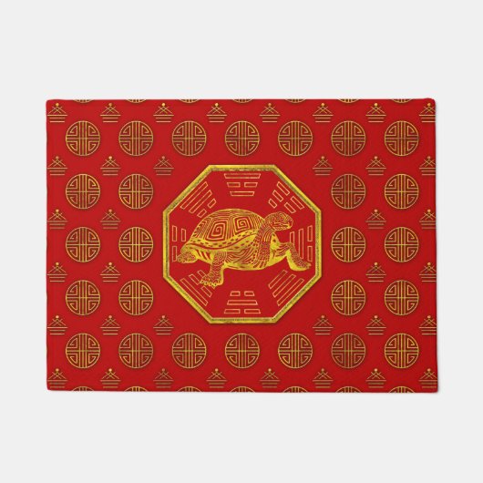 Golden Tortoise/Turtle Feng Shui Deurmat (Voorkant)