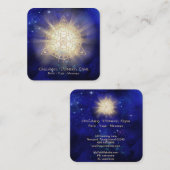 *~* Golden Totem . Gesacred Geometry Light Rays Vierkante Visitekaartje (Voorkant / Achterkant)