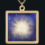 *~* Golden Totem - Sacred Geometry Eye Light Rays Goud Vergulden Ketting<br><div class="desc">Square Gold Bord, heerlijk krachtig JEWELRY MET INTENTIE (R) - Energetisch versterkte juwelen. Sacred Geometry Triangle Mandala & 3rd Eye plus bundels licht en energie. Als professionele verafgelegen spirituele energiegenezer sinds 2001 heb ik geleerd, ontwikkeld en gebruik gemaakt van de kracht van de intentie om energie te genezen. Al mijn...</div>