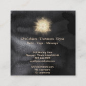 *~* Golden Totem Sacred Geometry Light Rays Vierkante Visitekaartje (Achterkant)