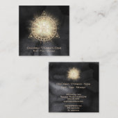 *~* Golden Totem Sacred Geometry Light Rays Vierkante Visitekaartje (Voorkant / Achterkant)