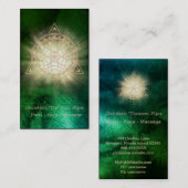 *~* Golden Totem Sacred Geometry Light Rays -  Visitekaartje (Voorkant / Achterkant)