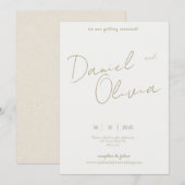 Golden Touch: wit, zwart en goud minimalistisch Kaart (Voorkant / Achterkant)