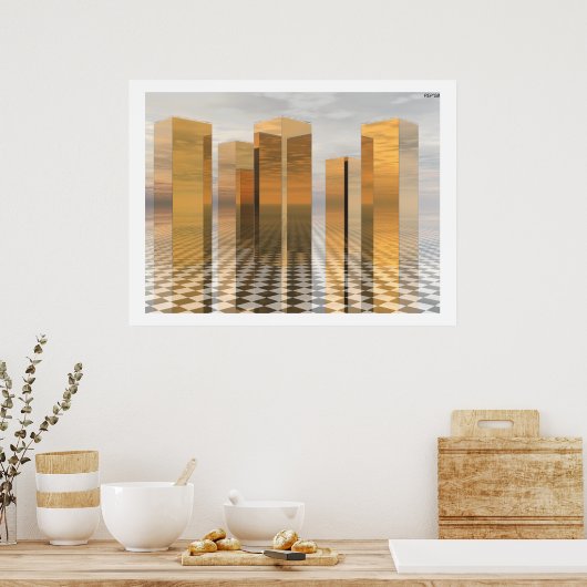 Golden Towers Poster (Keuken)