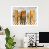 Golden Towers Poster (Thuiskantoor)