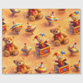 Golden toy box premium wrapping cadeaupapier (Vlak)