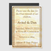 Golden Traditions Magnetic Save the Date Kaart (Voorkant / Achterkant)