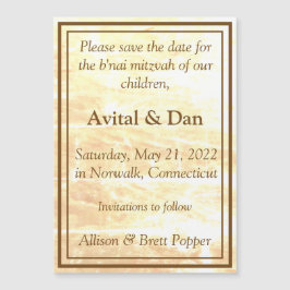 Golden Traditions Magnetic Save the Date Kaart