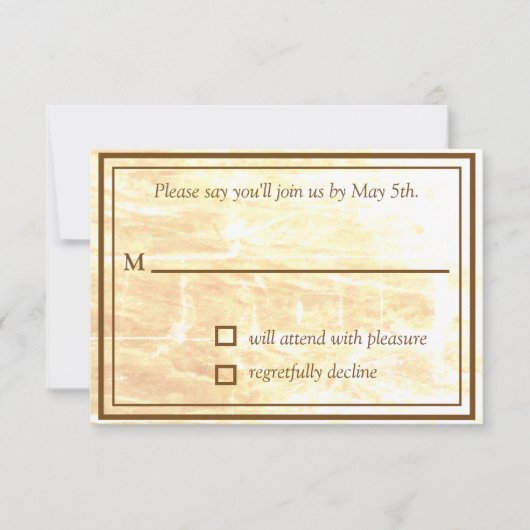 Golden Traditions RSVP-kaart RSVP Kaartje (Voorkant)