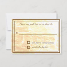 Golden Traditions RSVP-kaart