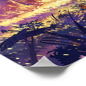 Golden Trail - Verhelderende Natuur Art Style Poster (Hoek)