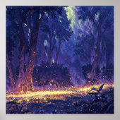 Golden Trail - Verhelderende Natuur Art Style Poster (Voorkant)