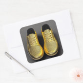 Golden Trainers Vierkante Sticker (Envelop)